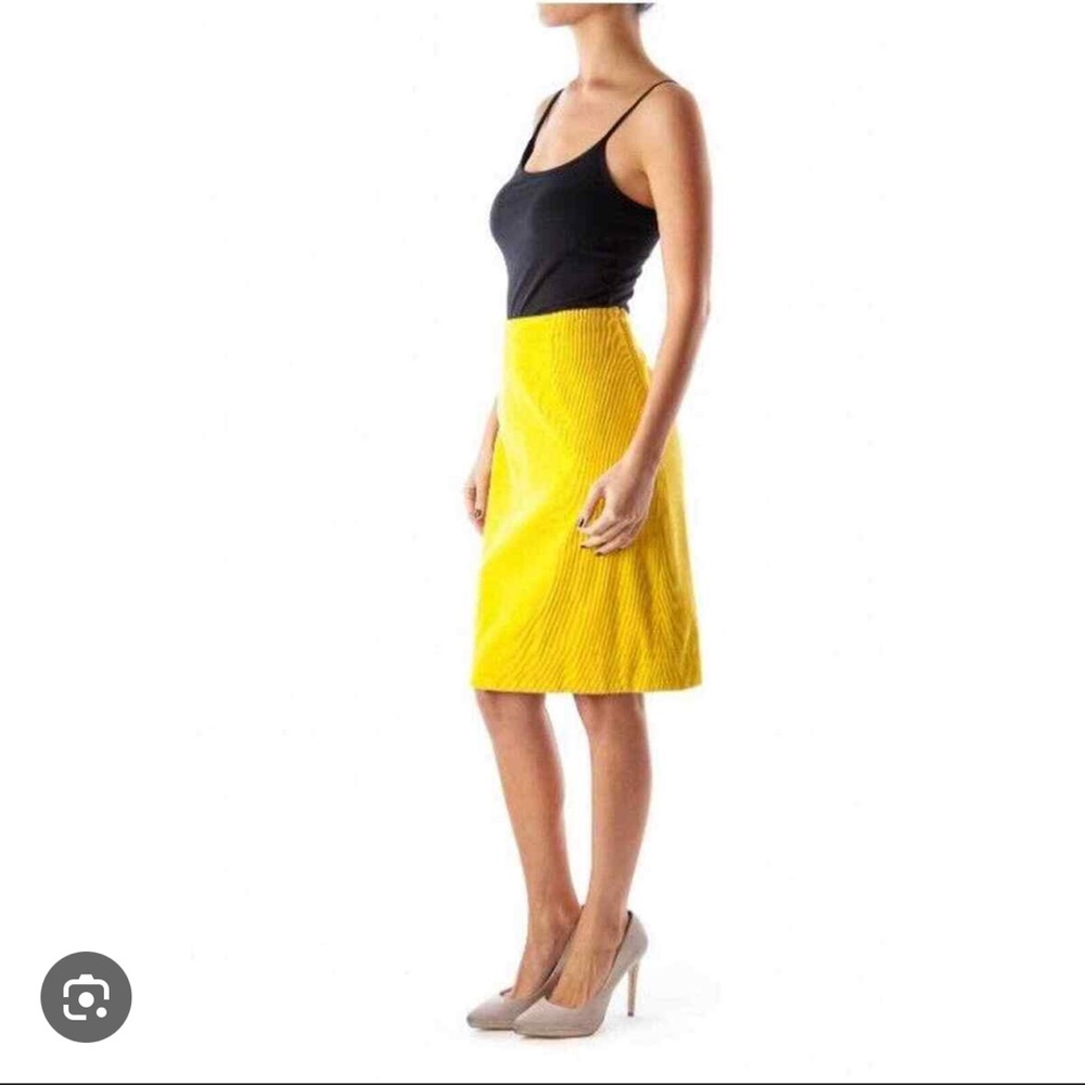 Anthropologie Maeve Golden Yellow Corduroy Pencil Skirt